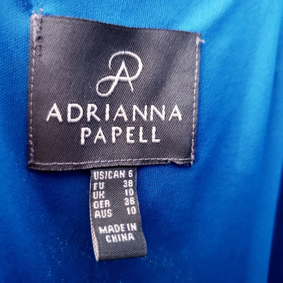 NWOT Adrianna Papell Turq. Sequined Sheath… - Picture 2 of 12